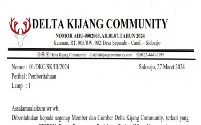 Pemberitahuan 01/DKC/SK/III/2024 